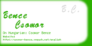 bence csomor business card